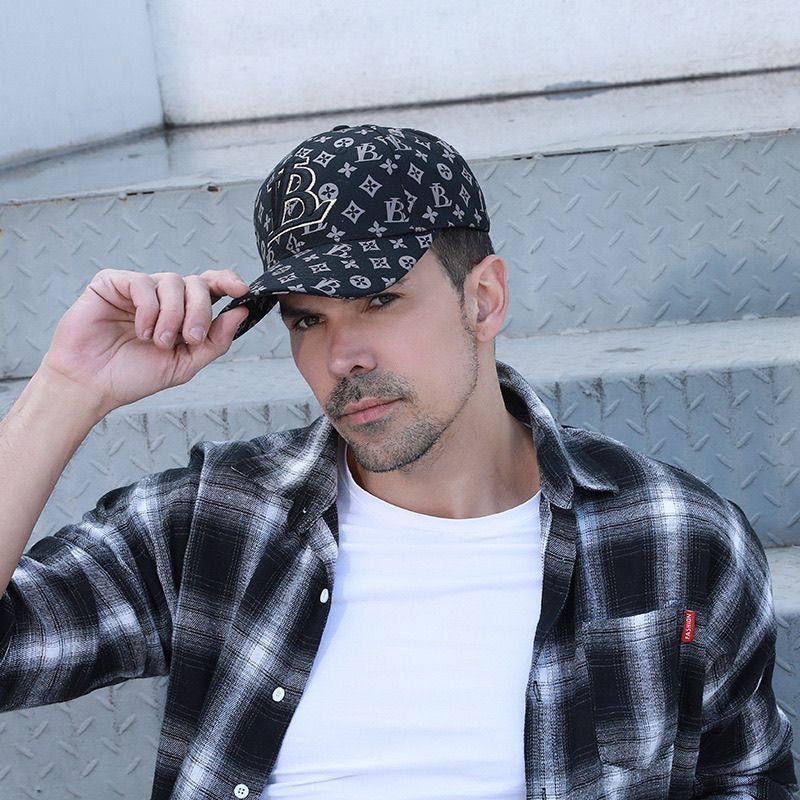 Classic Monogram Embroidered Baseball Cap, Casual Sun Protection Hat, Unisex Versatile Dad Cap