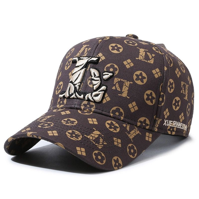 Classic Monogram Embroidered Baseball Cap, Casual Sun Protection Hat, Unisex Versatile Dad Cap