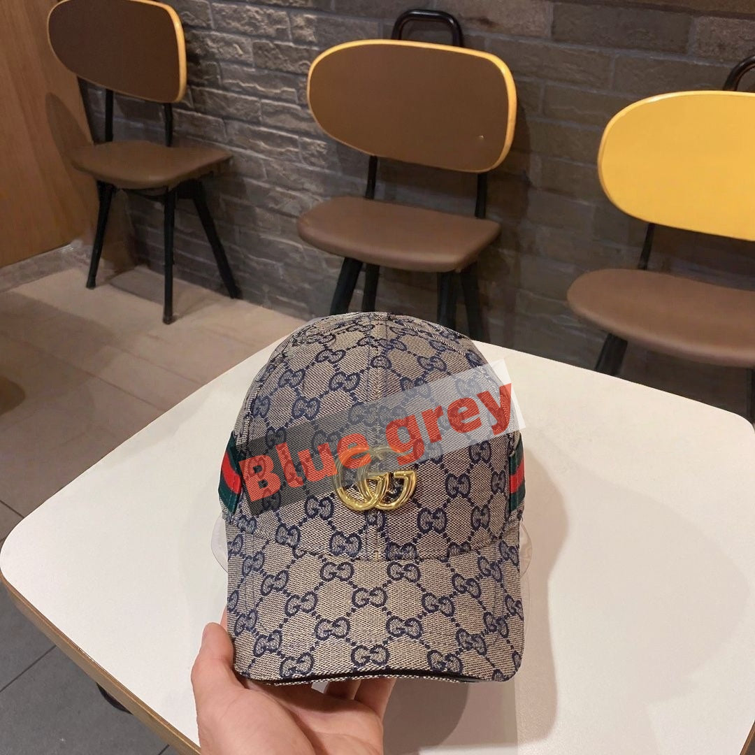 【#A275】Jacquard Baseball Cap With Side Webbing Strap & Metal Ornament