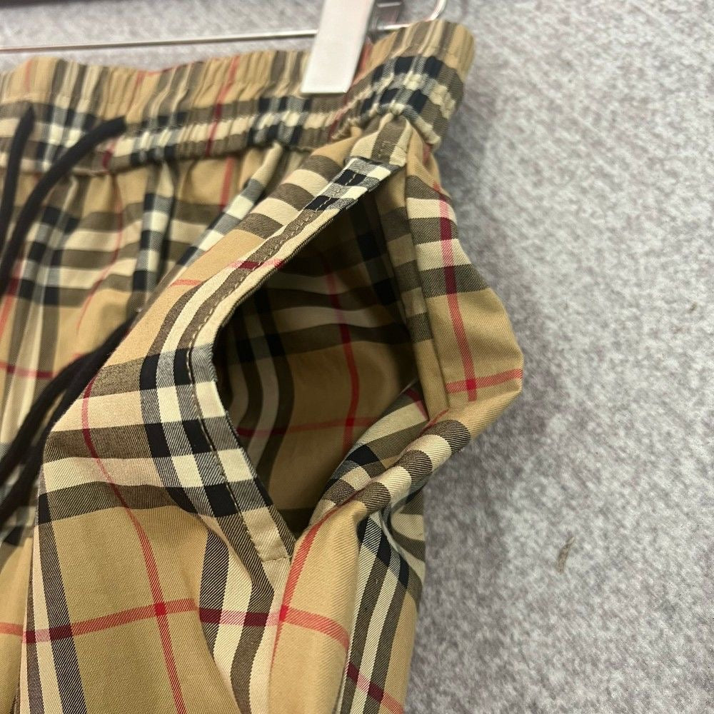 Classic Vintage Plaid Drawstring Casual Five-Point Shorts