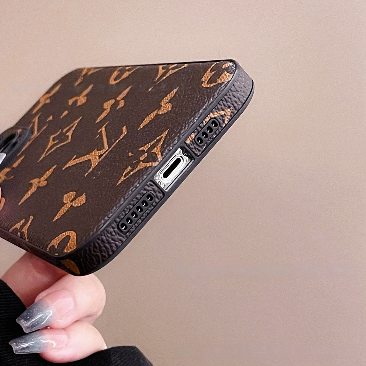 【#A362】Vintage All-Over Floral Leather Phone Case, Full Camera Coverage Anti-Scratch Anti-Slip Luxury Universal Cover