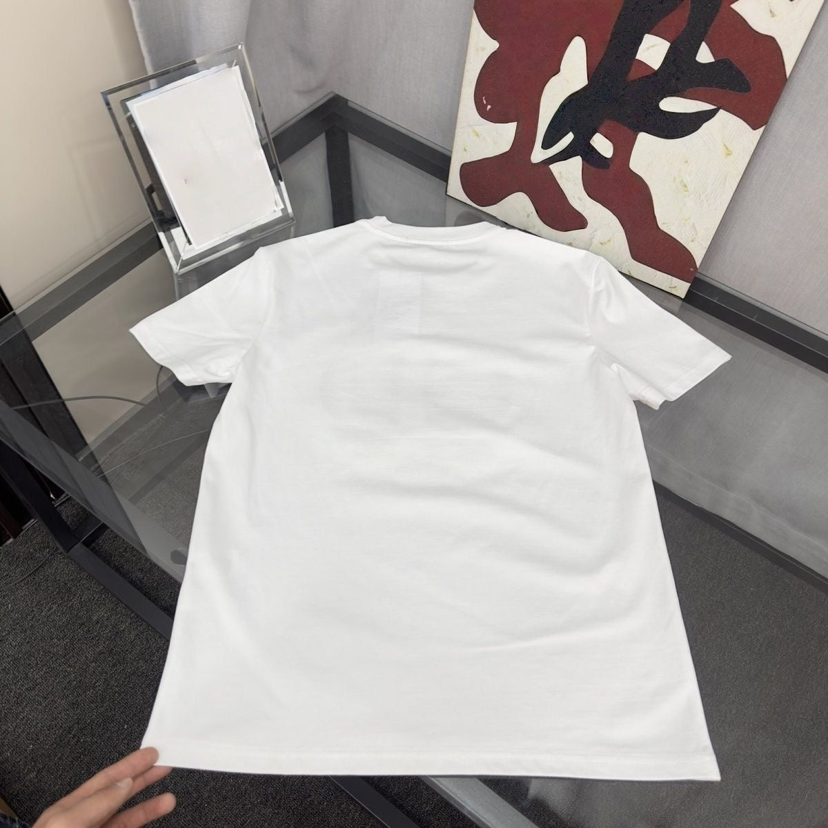 Men Embroidered Letter T-shirt Set, All Print Casual Shorts Two Piece Outfit