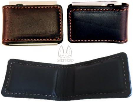 HOTLeather Money Clip with Xtra Strong Magnet - Made in the USA - Handcrafted