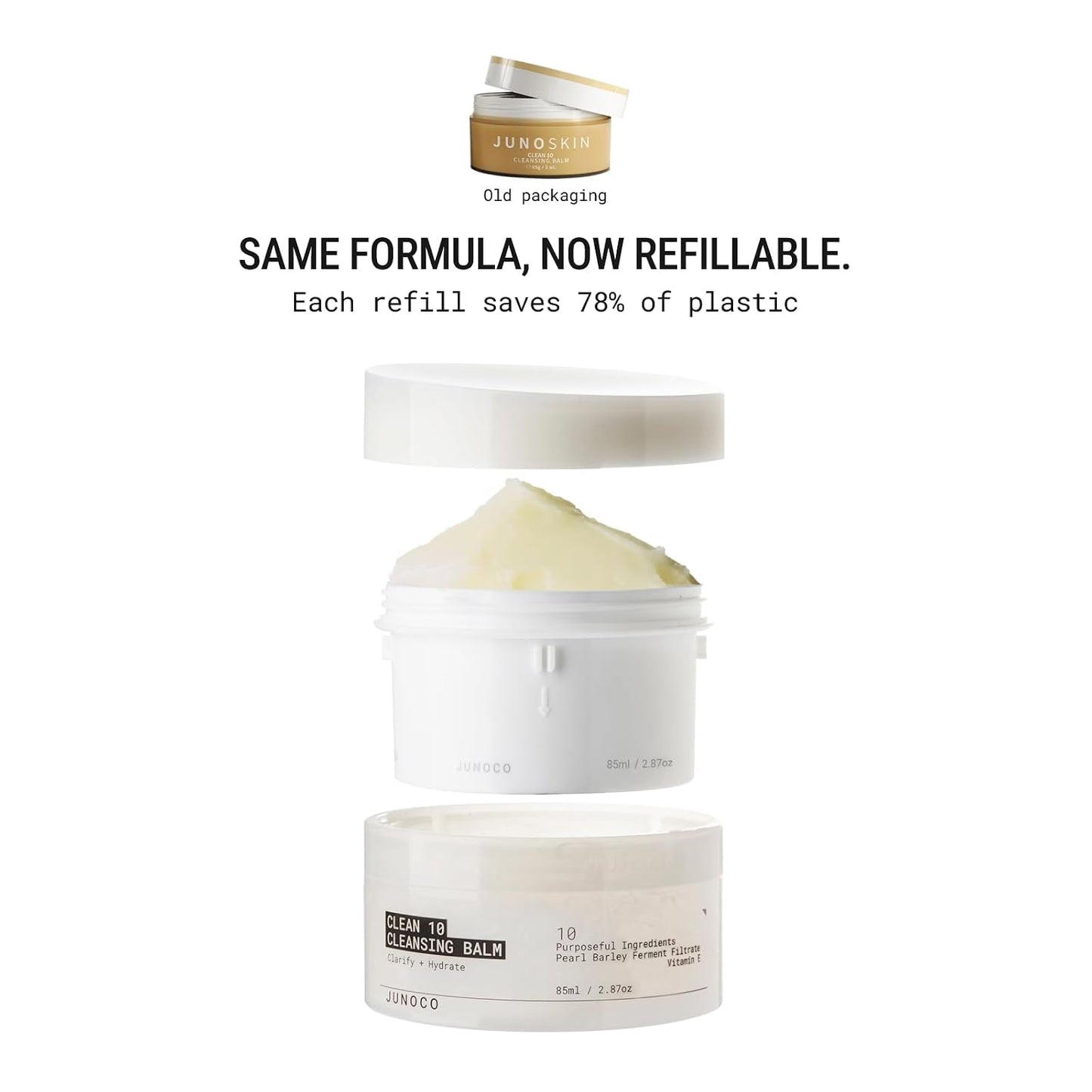 HOTJUNO & Co. Clean 10 Cleansing Balm 10 Ingredients Makeup Remover 85g / 3.0oz