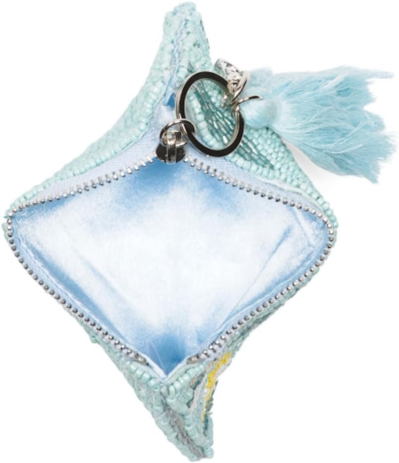 HOTHandmade Beaded Coin Purse, Zip Top