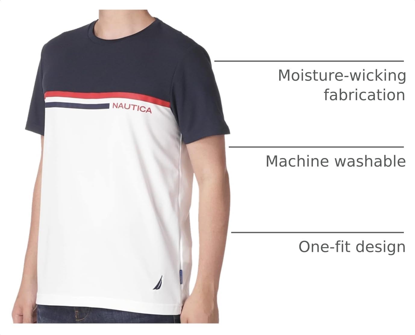 HOTNautica Men's Nautica Men's Navtech Colorblock Tee