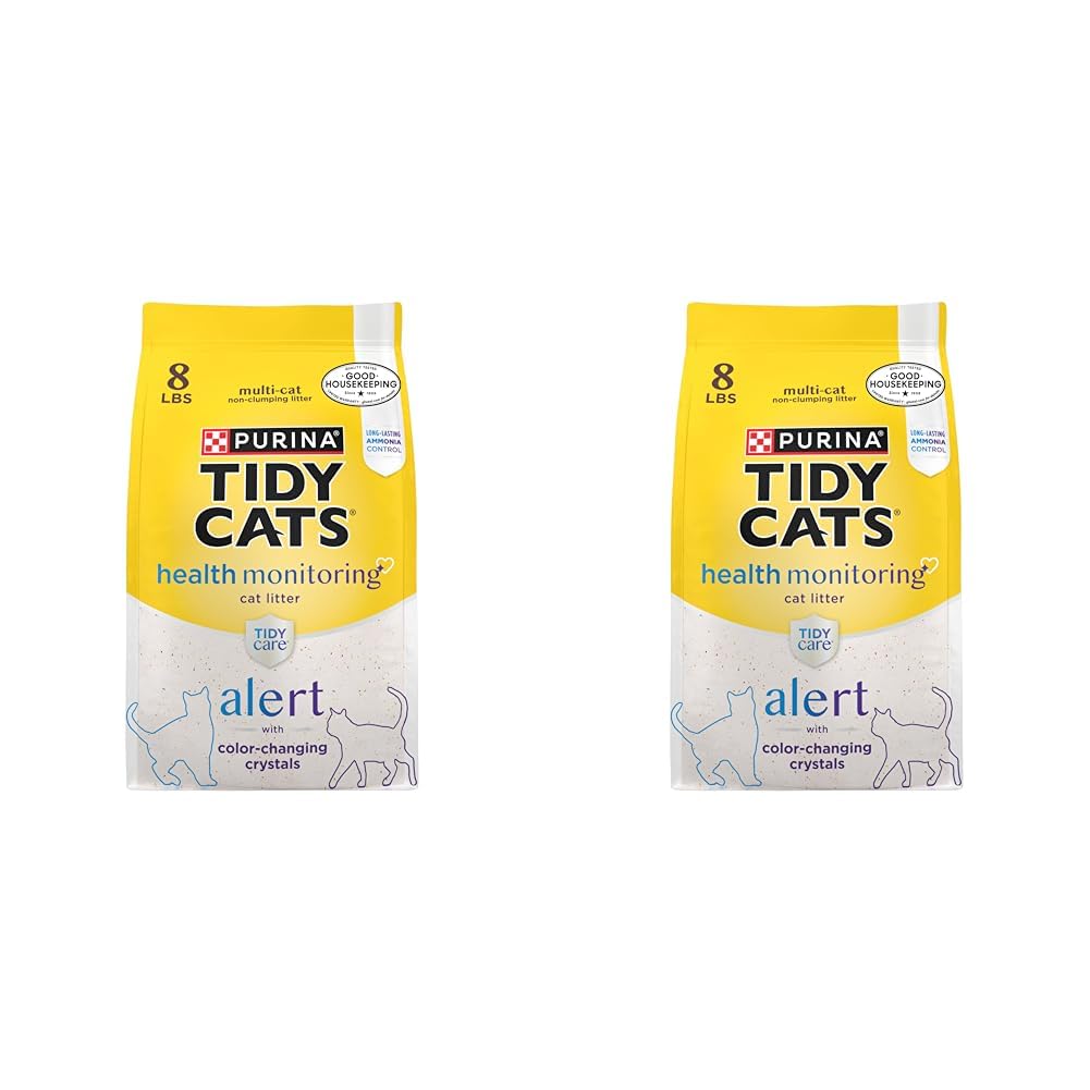 HOTPurina Tidy Cats Tidy Care Alert Cat Health Monitoring Non Clumping Cat Litter with Silica Crystals - 8 Pound (Pack of 1)