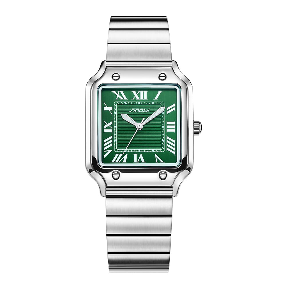 HOTClassic Square Watches for Men with Roman Numerals Casual Watch