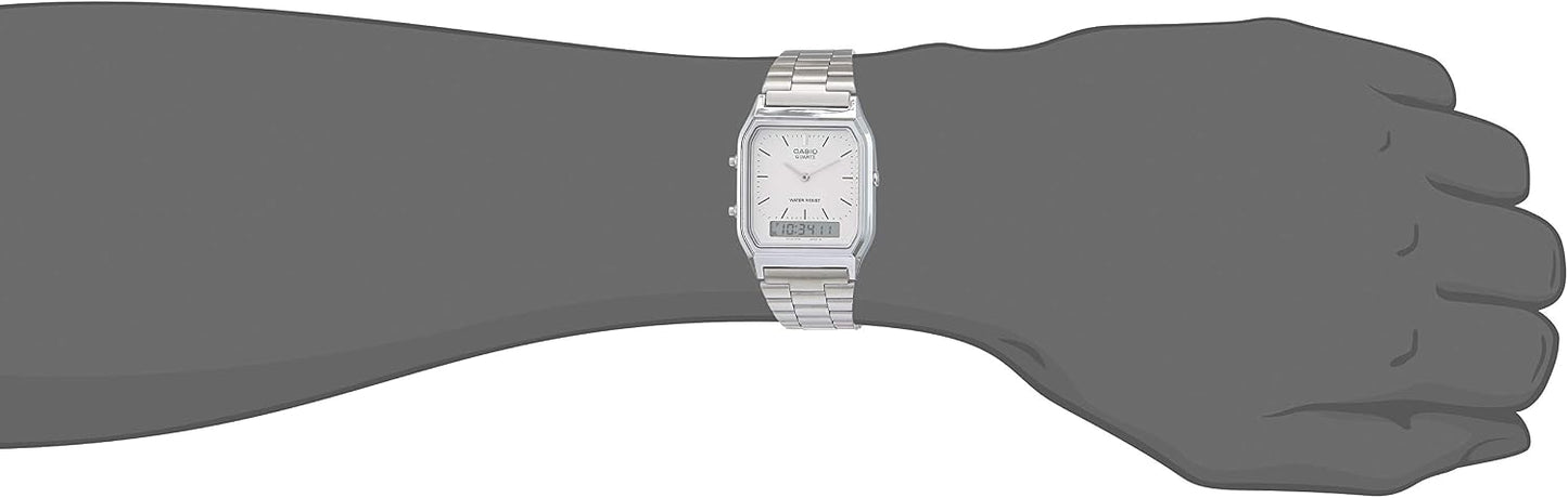 HOTCasio - Mens Watch - AQ230A7D, Silver, Core