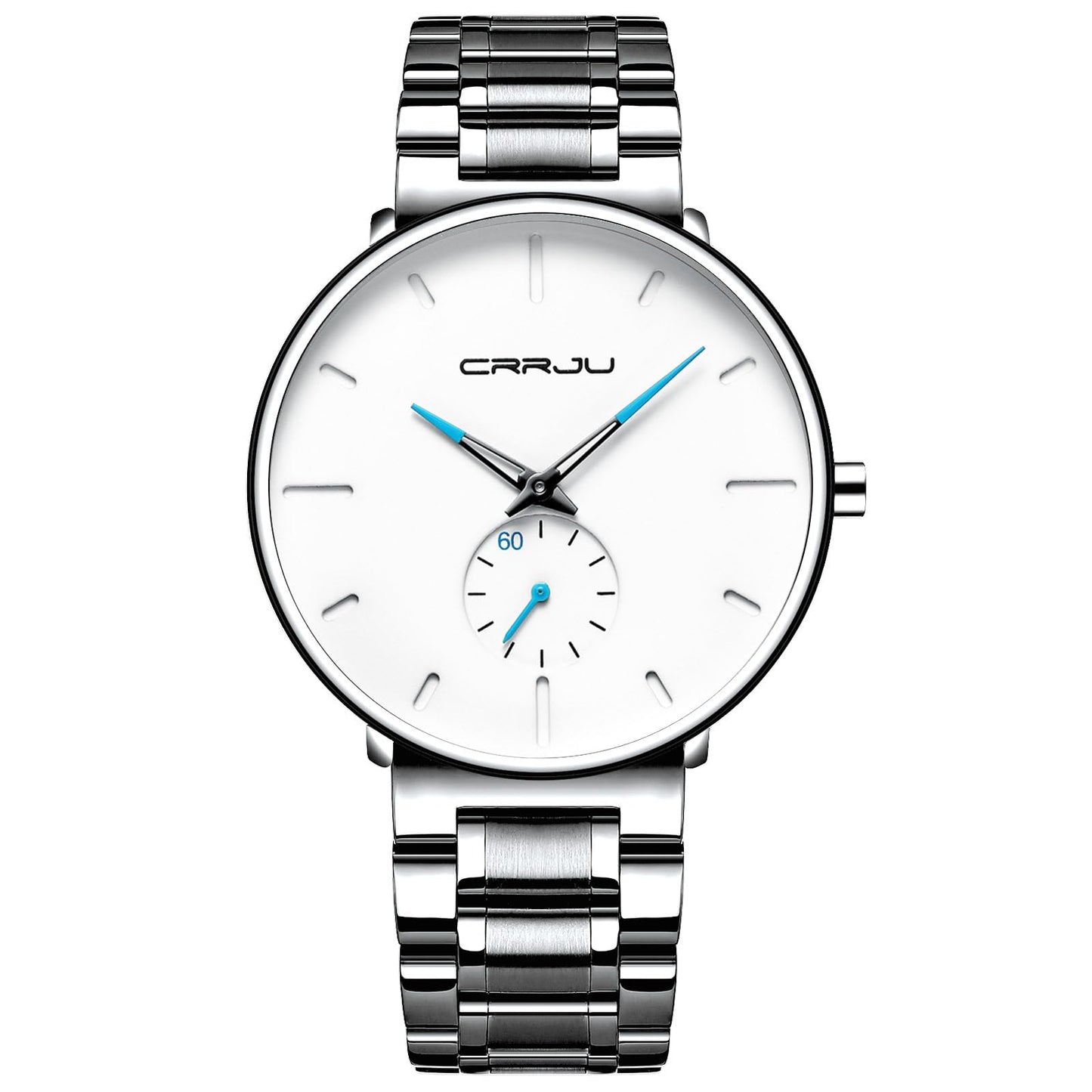 HOTMens Watches Ultra-Thin Minimalist Waterproof-Fashion Wrist Watch for Men Unisex Dress with Stainless Steel Band-Black Hands