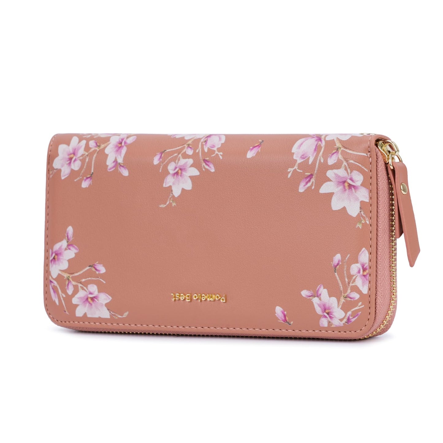 HOTPomelo Best Womens Wallet RFID Blocking Leather Multi Credit Card Large Capacity Wristlet Zip Around Long Wallets for Lady