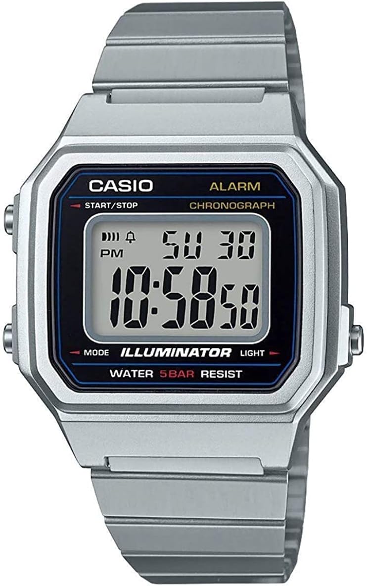HOTCasio Men's B650WD-1ACF Classic Digital Display Quartz Silver Watch