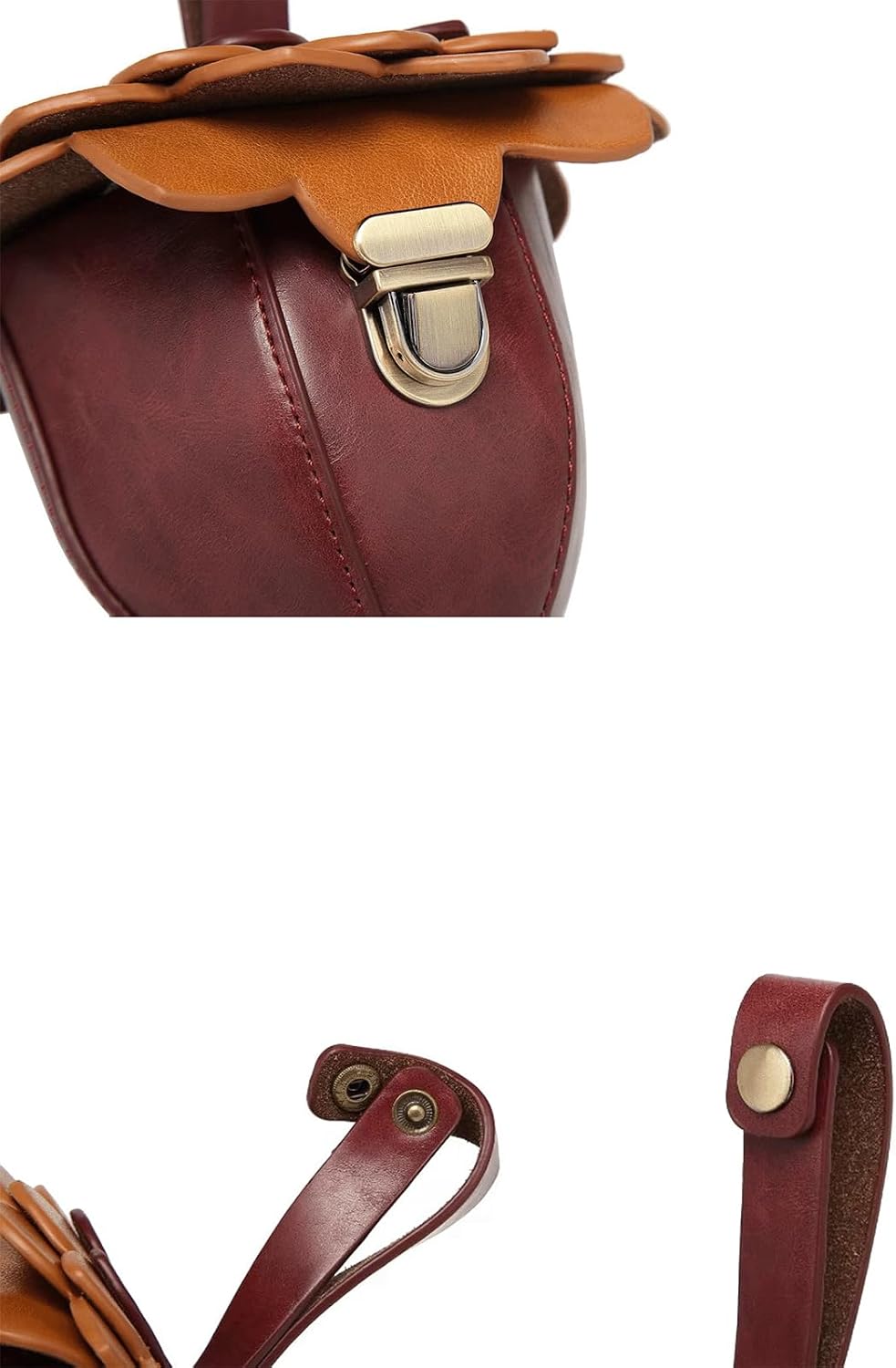 HOTAcorn Purse Novelty Acorn Shaped Coin Purse Vegan Leather Small Pouch Stylish Handbag Mini Retro Bag Gifts for Women Men Kids Daily Cosplay Party(Dark Brown)