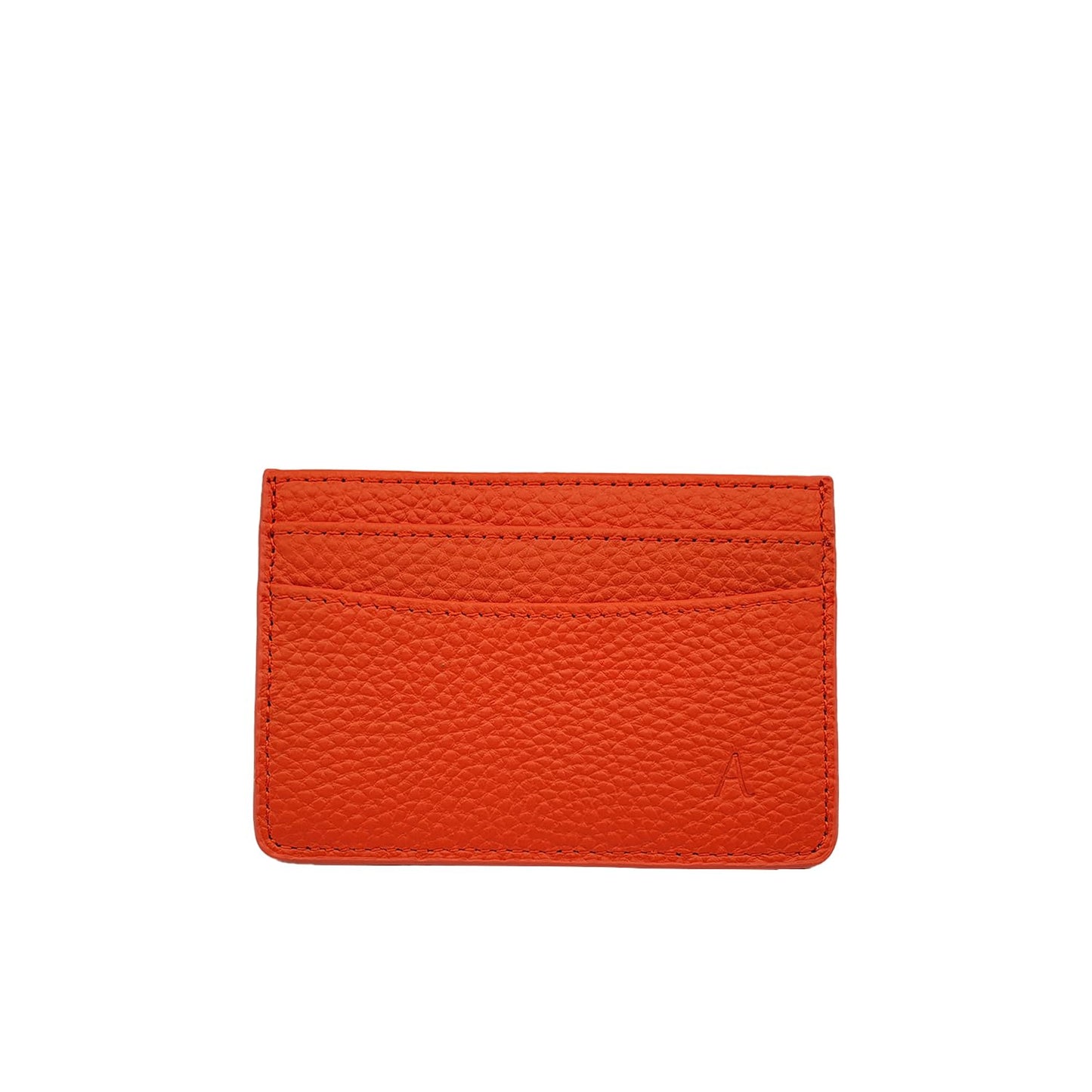 HOTAphrona | Leather 3-Pocket Wallet Slim Card Holder | Leather Card Holder for Men and Women | Leather Card Wallet | Leather Card Case | Luxurious Pocket Slim Card Holder (Orange)