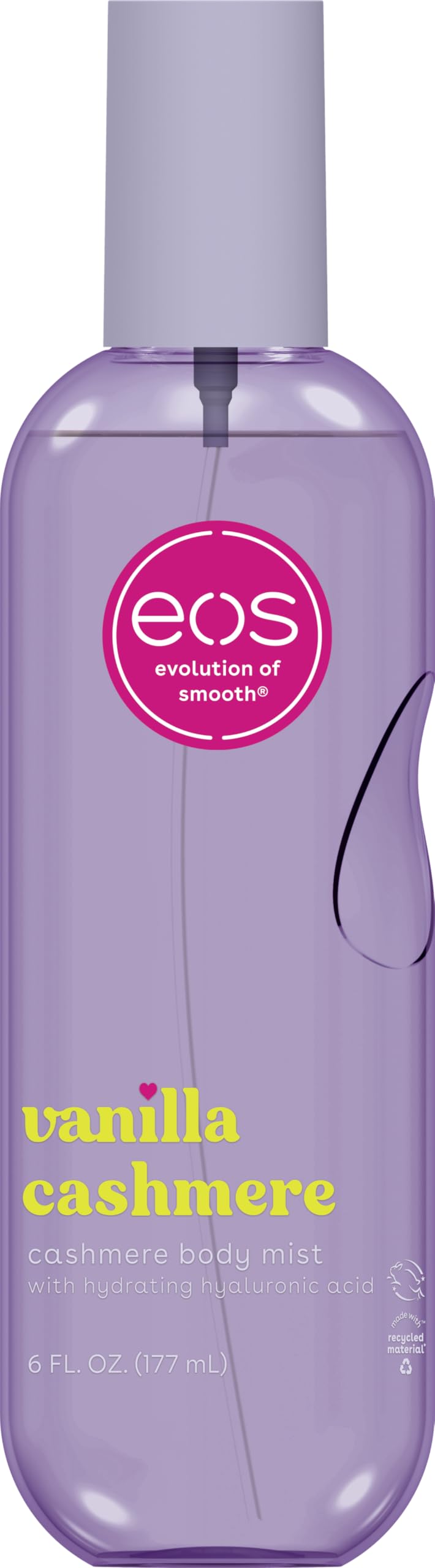 HOTeos Cashmere Body Mist, Vanilla Cashmere, soft musk, cozy caramel, hair mist, body spray for women, moisturizing, hyaluronic acid, body spray, vegan, cruelty-free, 6 fl oz