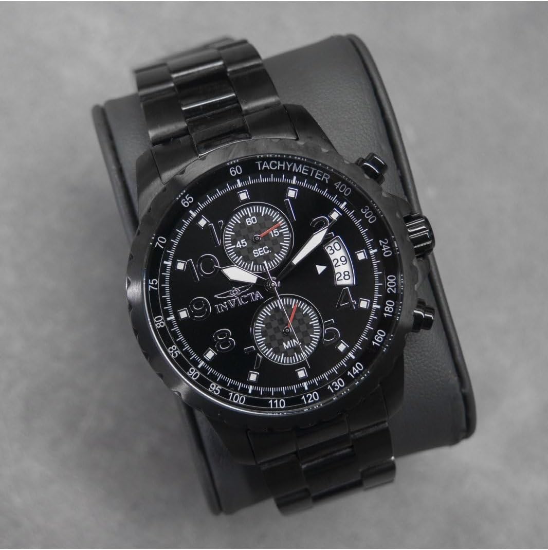 HOTInvicta Men's 13787 Specialty Chronograph Black Dial Black Ion-Plated Stainless Steel Watch