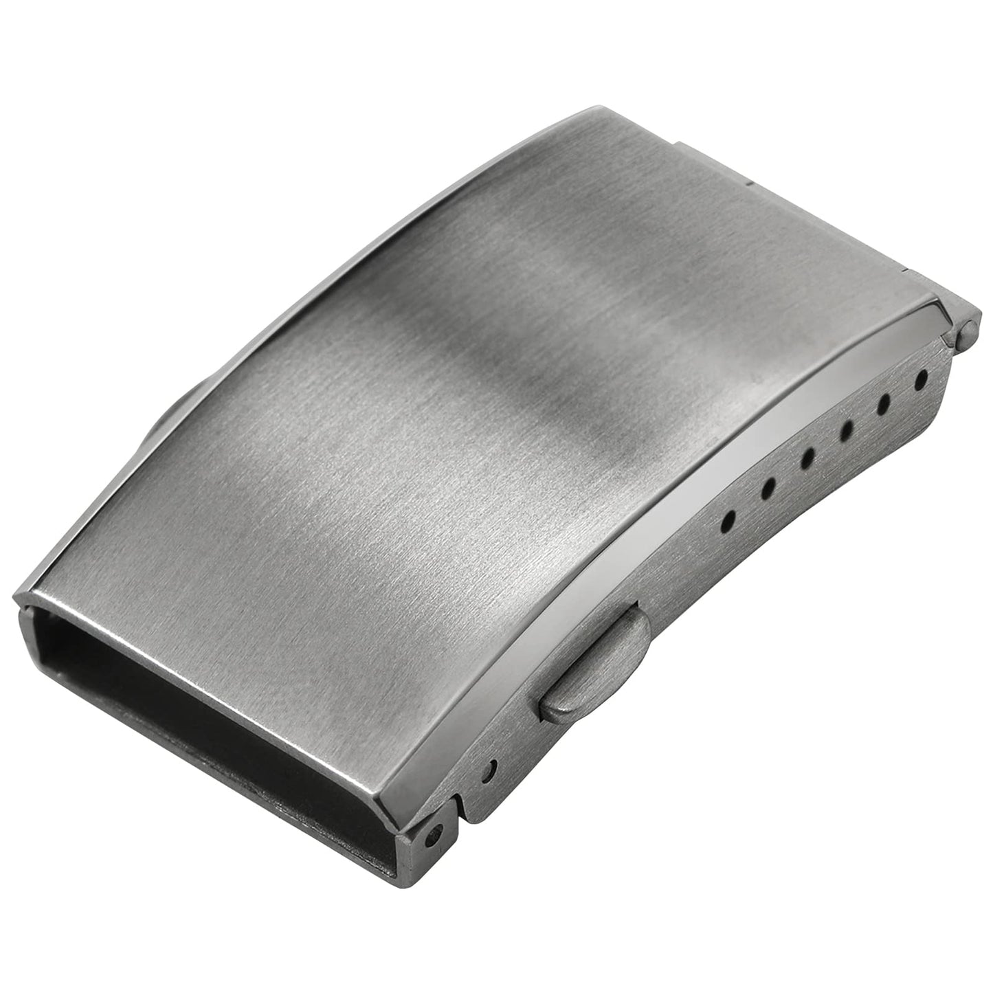 HOTwatchdives Watch Buckle 16mm/18mm/20mm/22mm Fold Safety Milled Clasp Replacement Stainless Steel Watchband Clasp (Silver, 16mm)