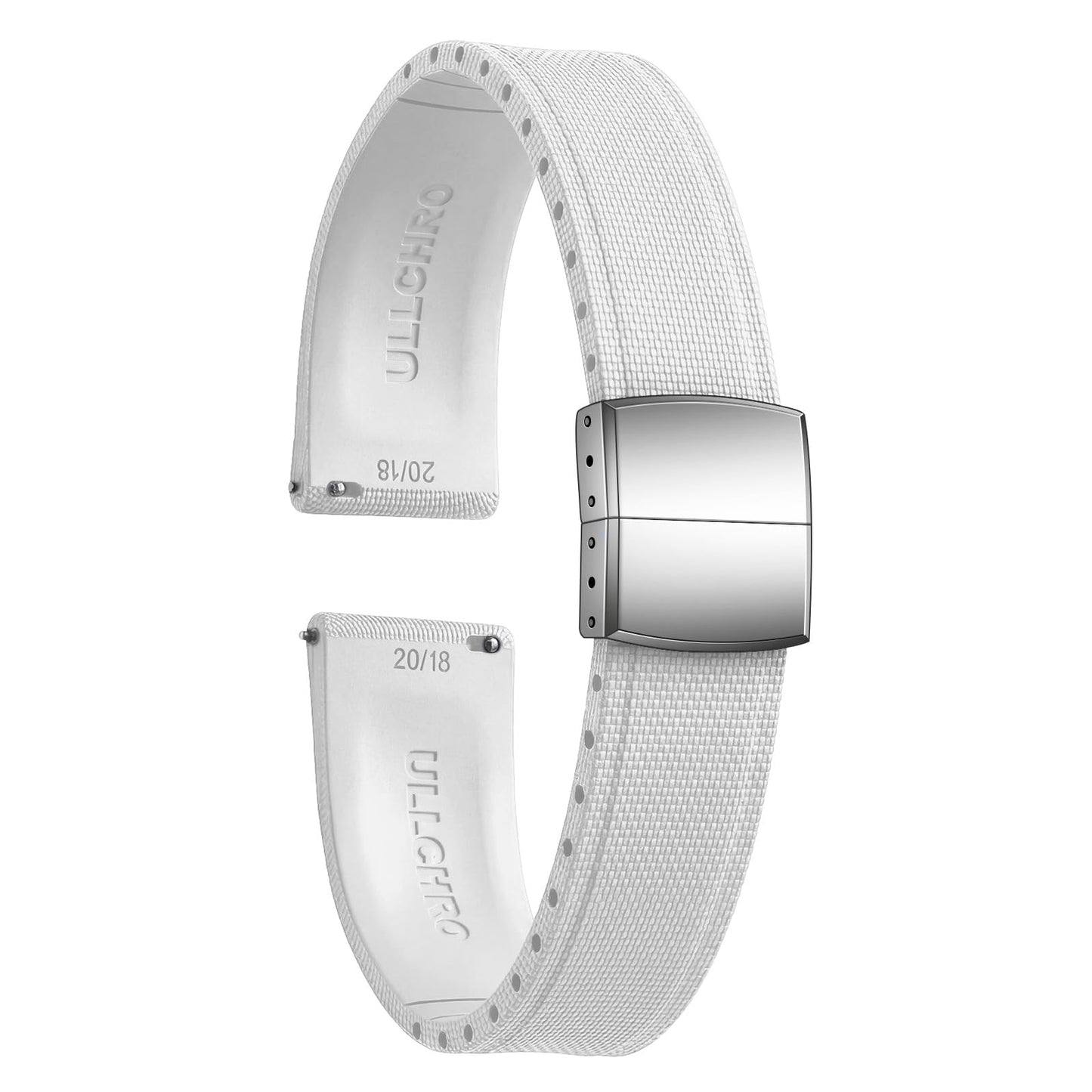HOTFKM Rubber Watch Strap 20mm, Quick Release Watch Band 22mm for Men Women, Waterproof Soft Premium Fluororubber Cut to Size 18mm 19mm 21mm 23mm 24mm Deployment Clasp