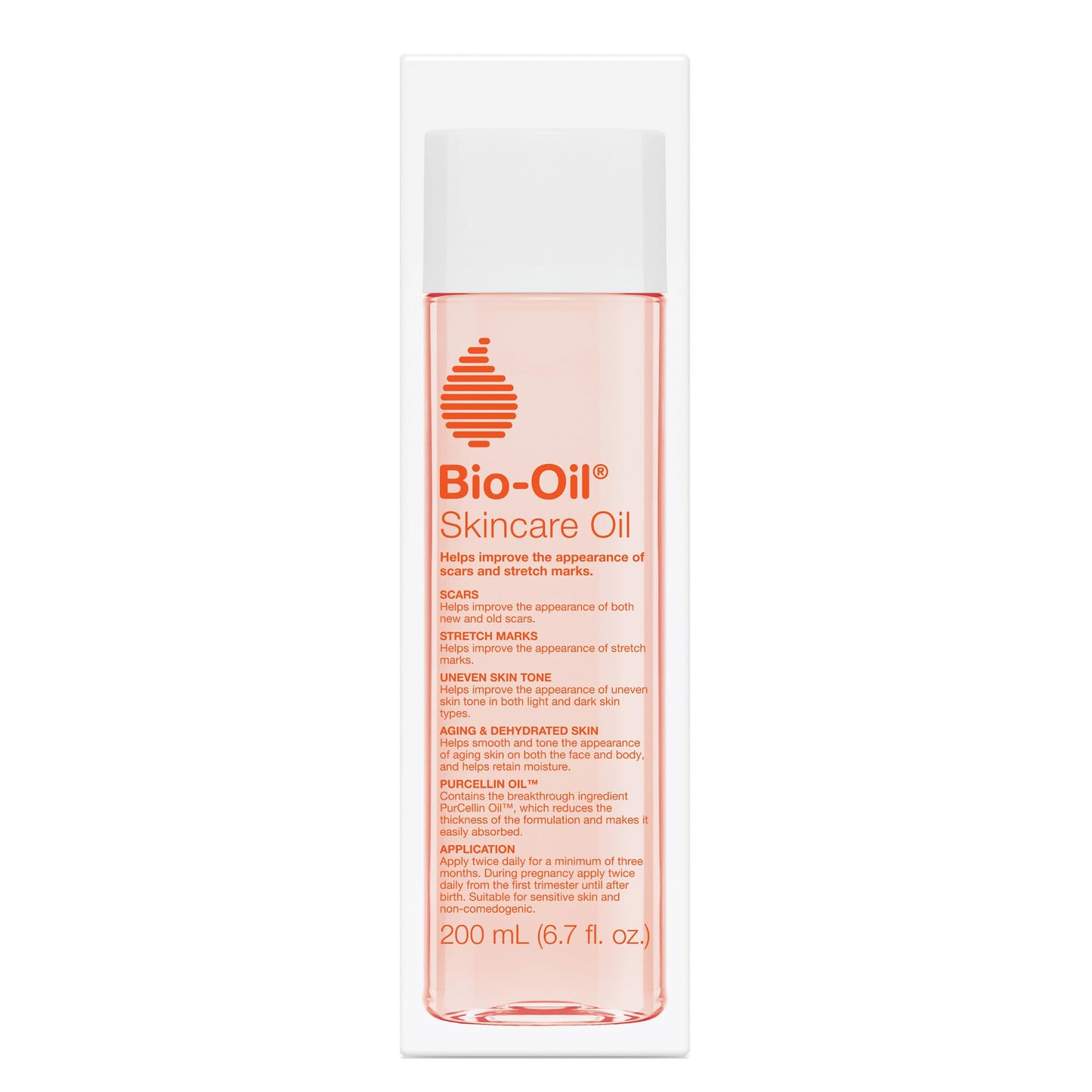 HOTBio-Oil Skincare Body Oil Serum, Scars & Stretch Marks, 6.7 fl oz | Dermatologist Recommended, Vitamin E & A, Dry & Sensitive Skin, Non-Comedogenic, Face and Body, Scar Treatment