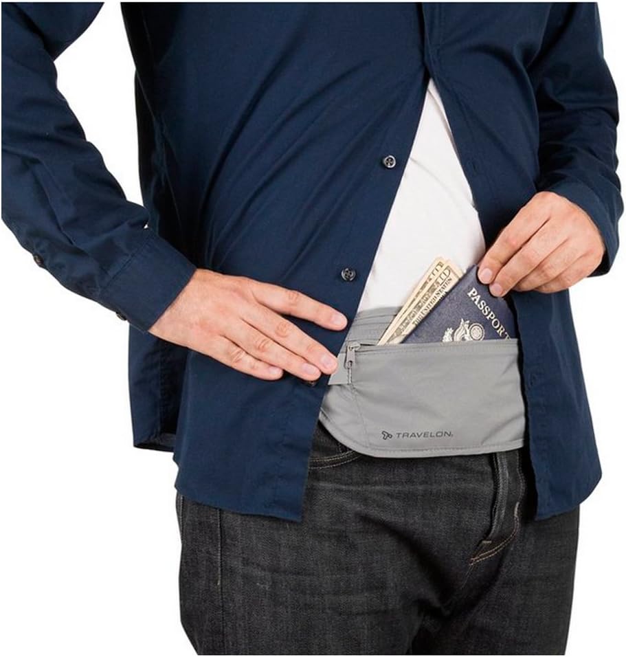 HOTTravelon Rfid Blocking Undergarment Waist Pouch Travel Wallet