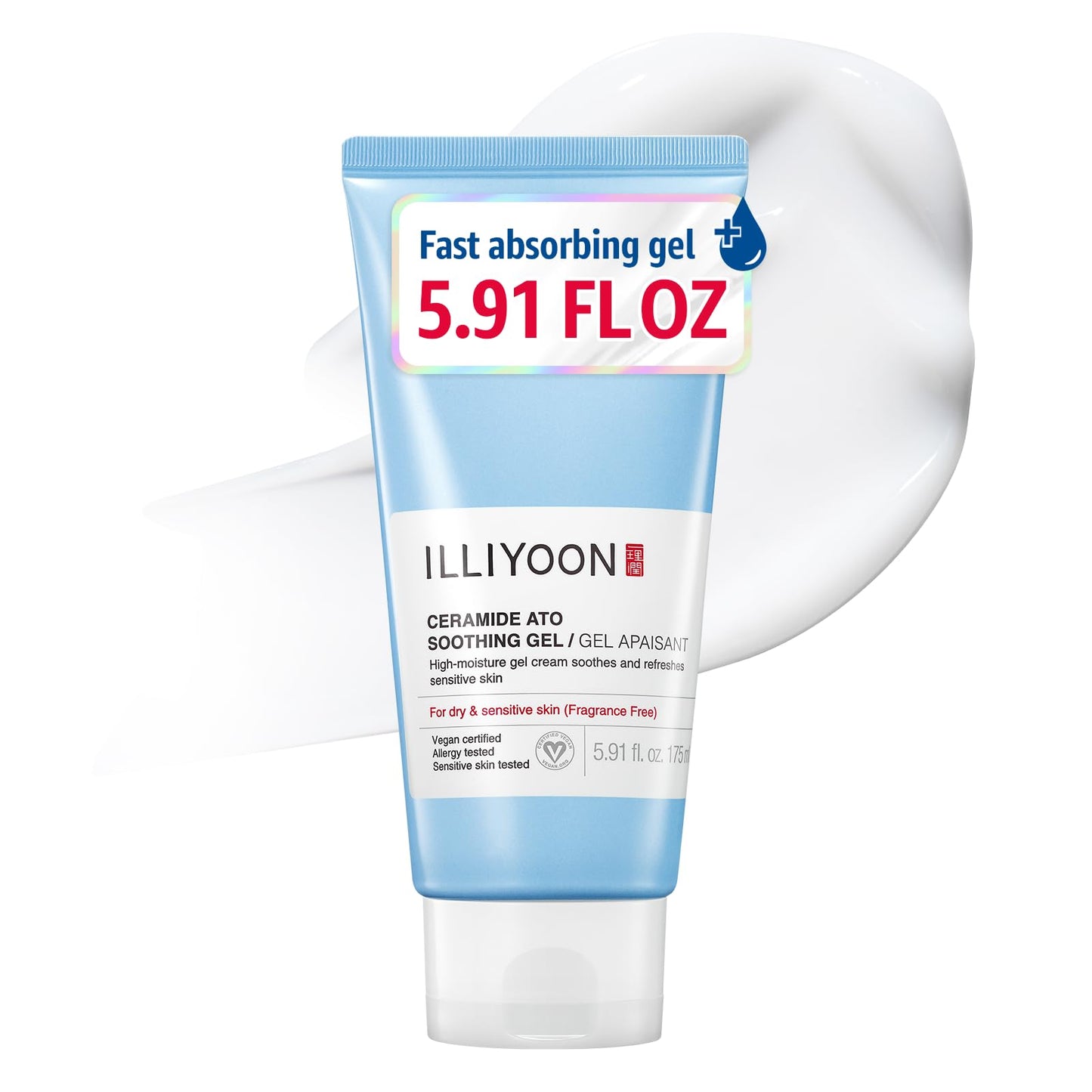 HOTIlliyoon Ceramide Ato Concentrate Cream | Moisturizer for Dry & Sensitive Skin, 100hr Lasting Hydration, For Face & Body, Gentle for Infants, Moisture Barrier Repair, Vegan Certified, 2.53 fl.oz.