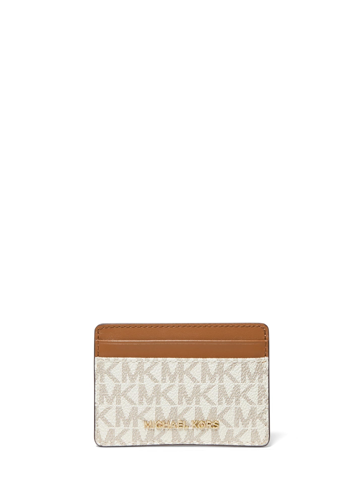 HOTMichael Kors Women's Jet Set Card Holder, Gold-Tone Hardware/Black, One Size