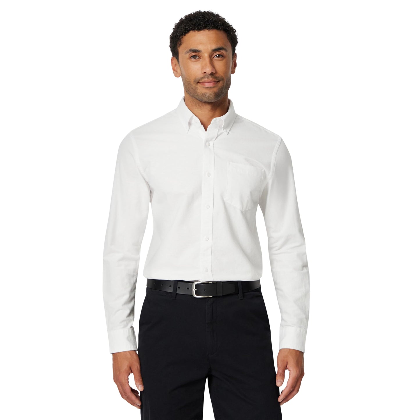 HOTAmazon Essentials Men's Long-Sleeve Pocket Oxford Shirt