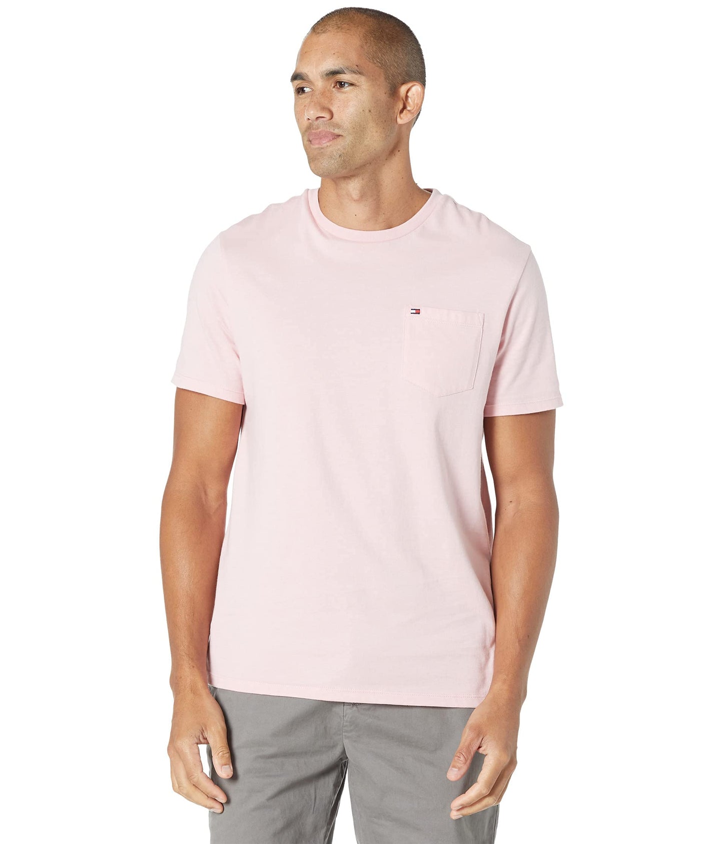 HOTTommy Hilfiger Men's Essential Short Sleeve Cotton Crewneck Pocket T-Shirt