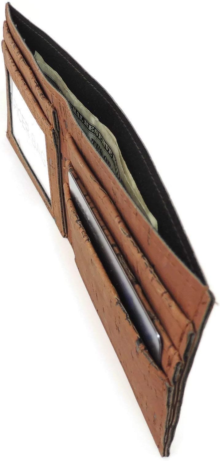 HOTBi-fold wallet in Brown Cork by Spicer Bags