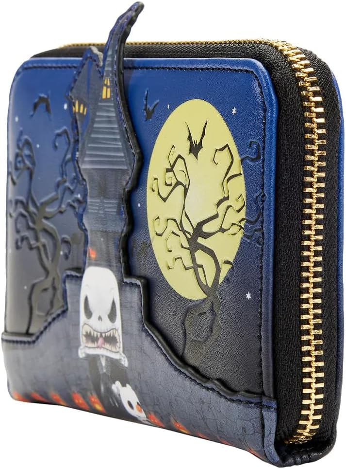 HOTLoungefly Funko Pop Disney Nightmare Before Christmas Jack Skellington Zip-Around Wallet