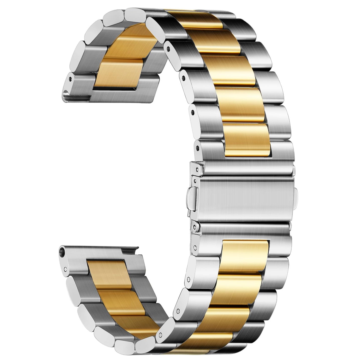 HOTNelumbo Quick Release Metal Chain Watch Bands,22MM Solid Stainless Steel Business Bracelet Strap for Samsung Gear S3/Galaxy Watch 46mm(2019)/Galaxy Watch 3 45mm