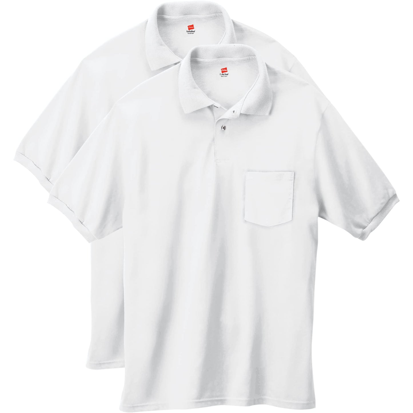 HOTHanes Men's Short Sleeve Jersey Pocket Polo (Pack of 2)