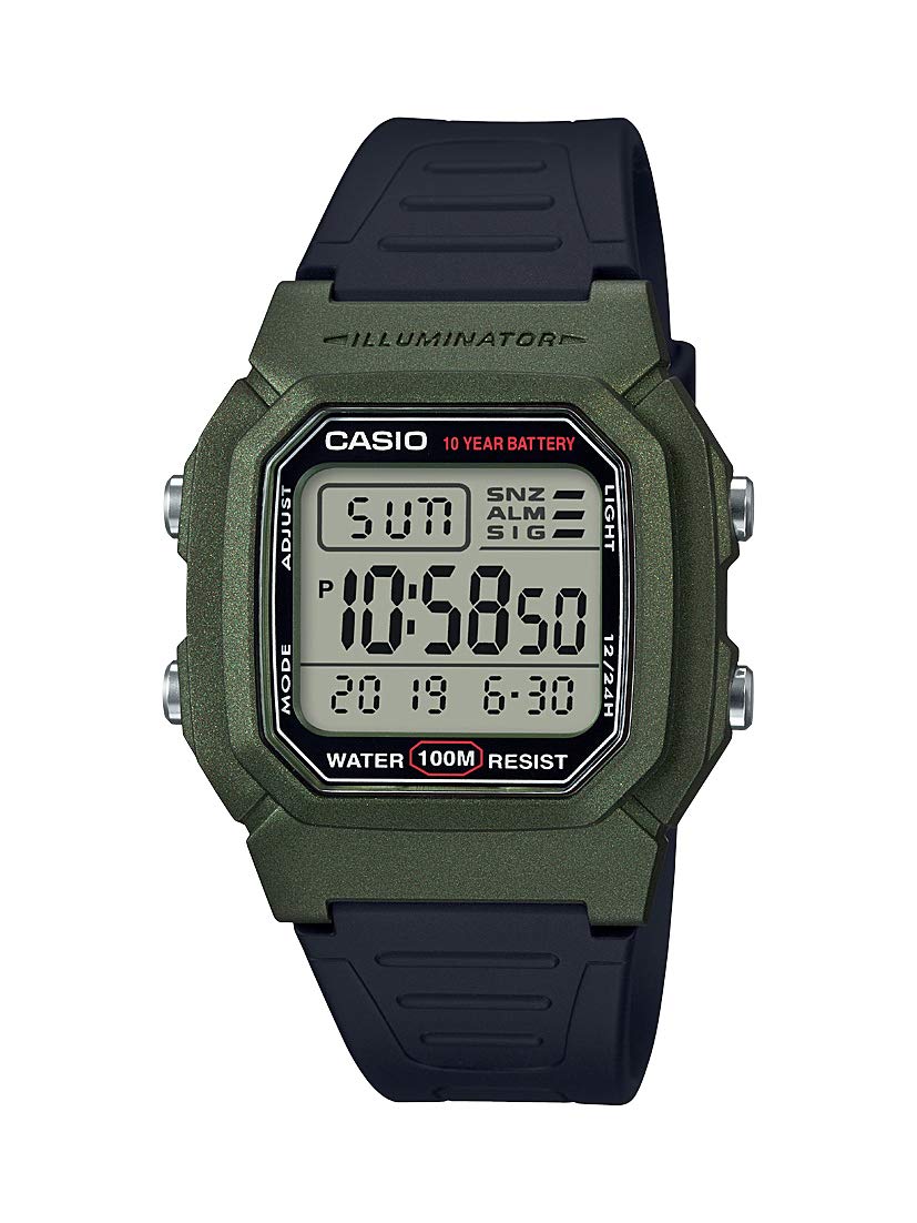 HOTCasio W800HG Series | Men’s Digital Watch | 100 Meter Water Resistance | Multi Function Alarm | 100 SEC Stopwatch | Auto Calendar | Countdown Timer | LED Light | Dual Time| 10 Year Battery