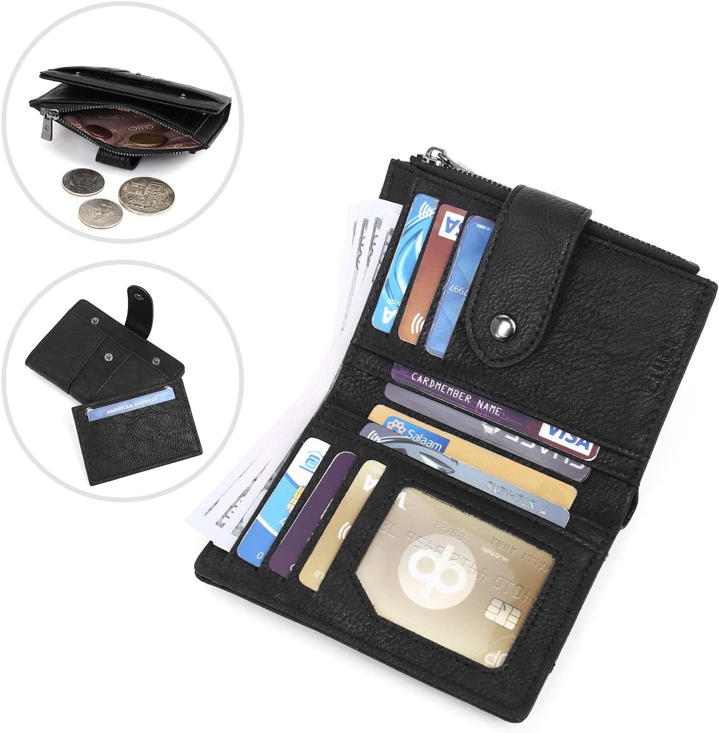 HOTCLUCI Waterproof Nylon Crossbody Bags For Women Bundles with Small Wallet for Women