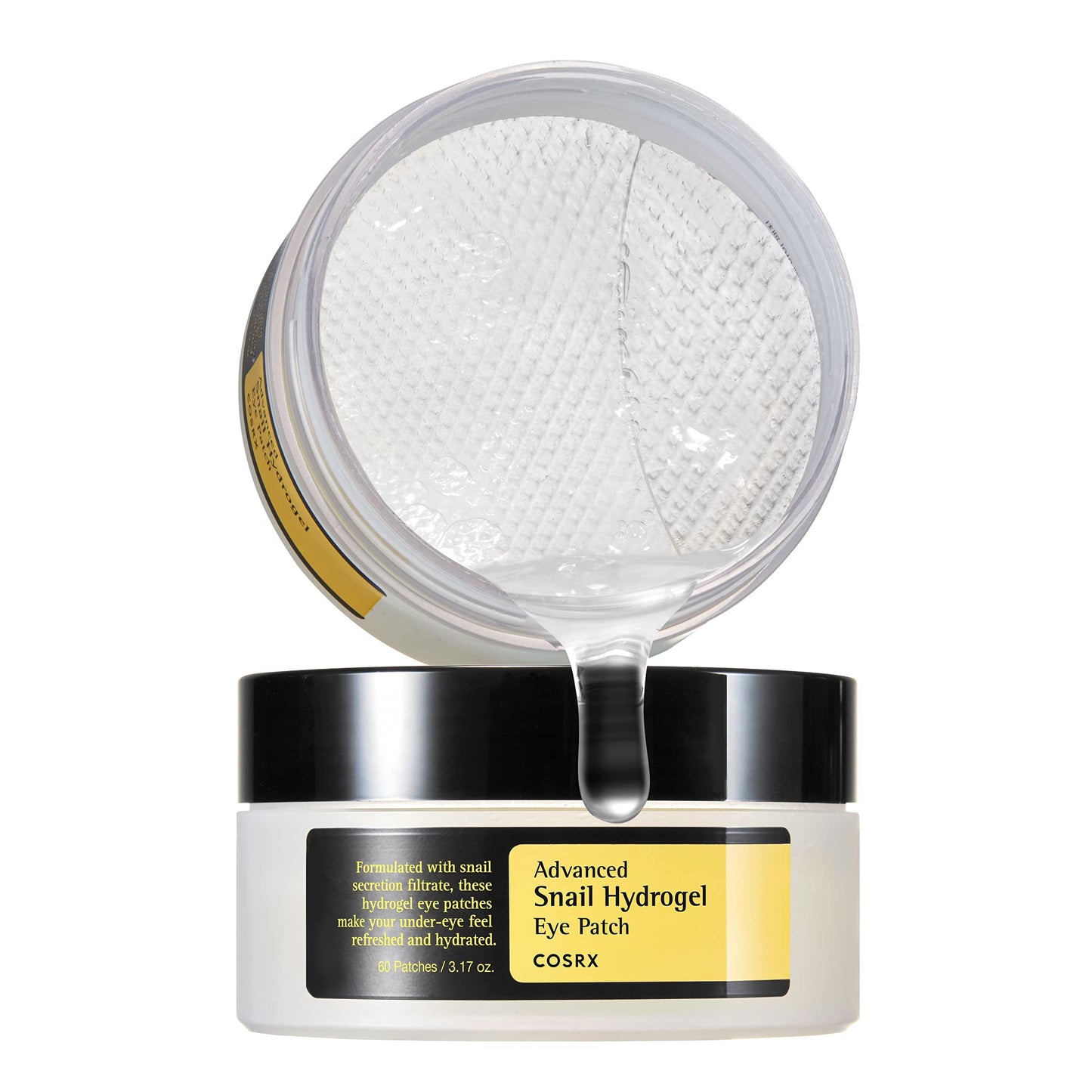 HOTCOSRX Pink Peptides Collagen Hydrogel Eye Patch for Puffy Eyes, Cooling & Firming Under Eye Patches with 4-Peptide & Caffeine (60), Depuffing Gel Eye Mask, Korean Skin Care