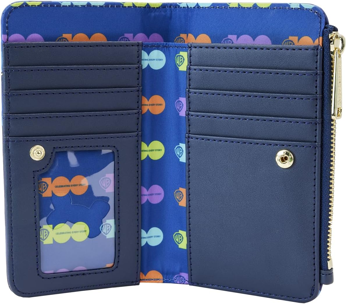 HOTLooney Tunes Warner Bros 100th Anniversary Scooby-Doo Mash-Up Flap Wallet