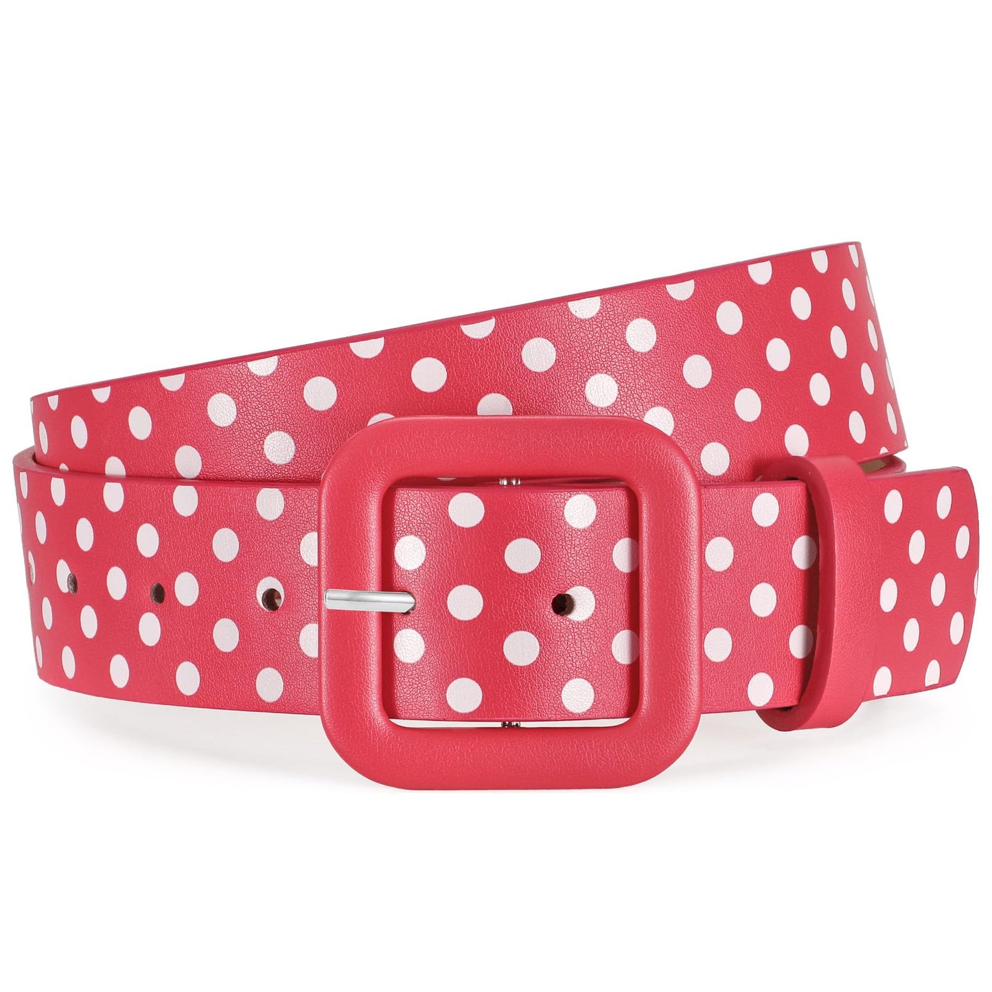 HOTWHIPPY Women Leather Belt Candy Color Fashion Square Buckle Belt Ladies Belt for Jeans Pants Dresses