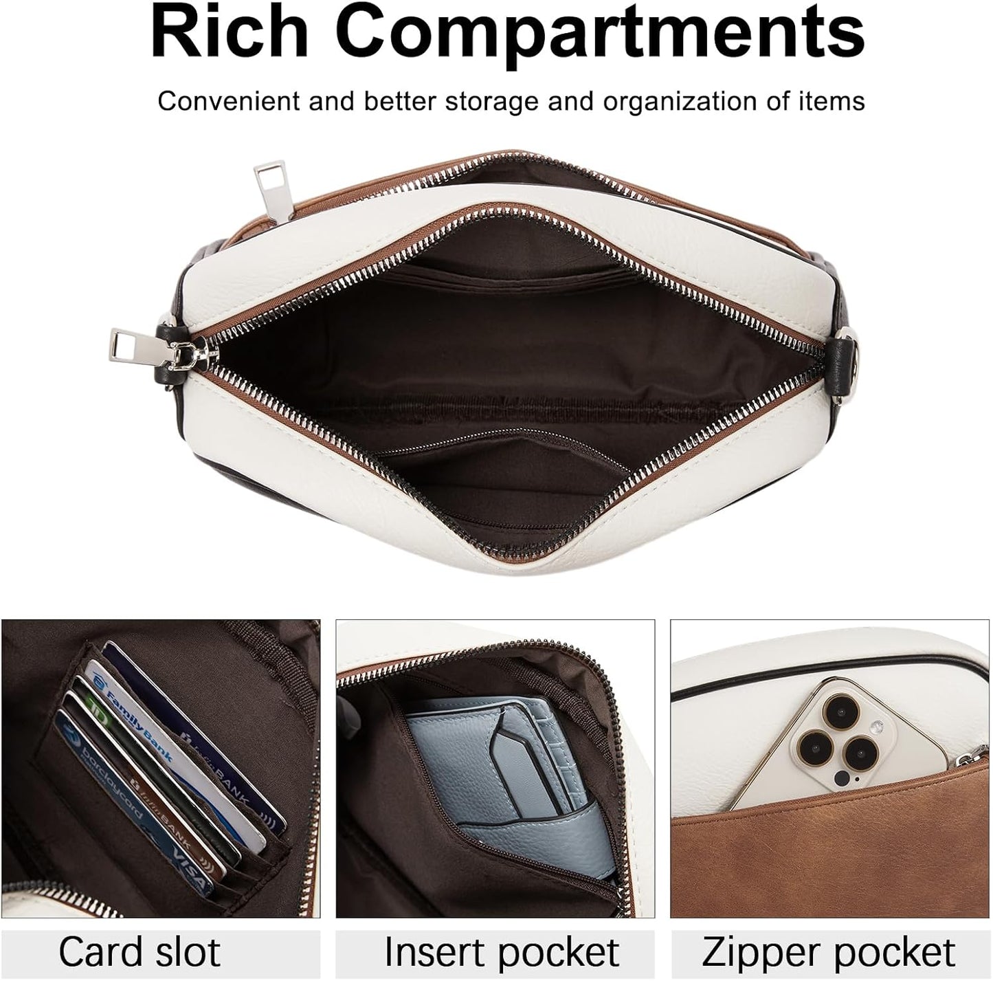 HOTCLUCI Crossbody Purses for Women Bundles with Small Wallet for Women