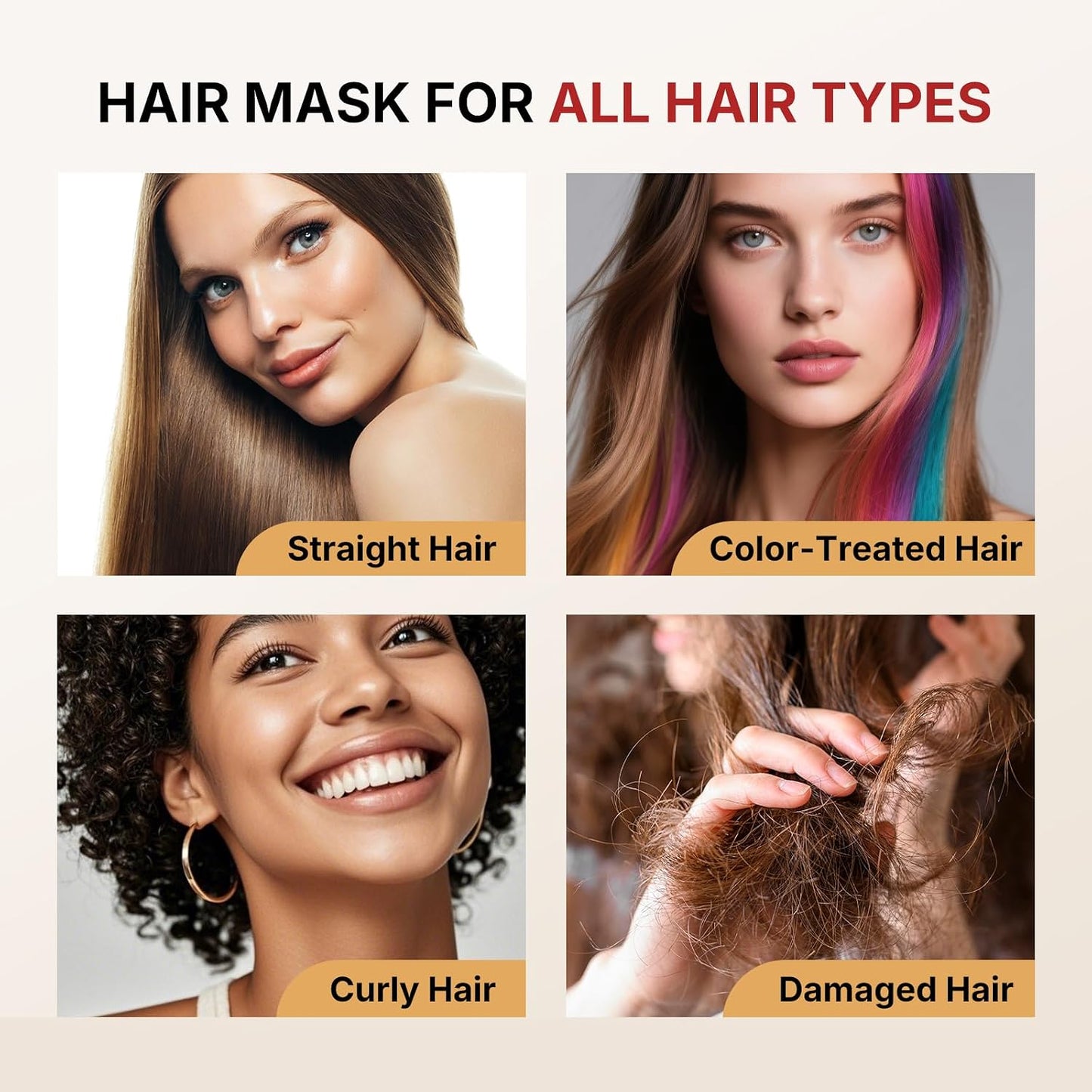 HOTKarseell Collagen Hair Treatment Deep Repair Conditioning Argan Oil Collagen Hair Mask Essence for Dry Damaged Hair All Hair Types 16.90 oz 500ml