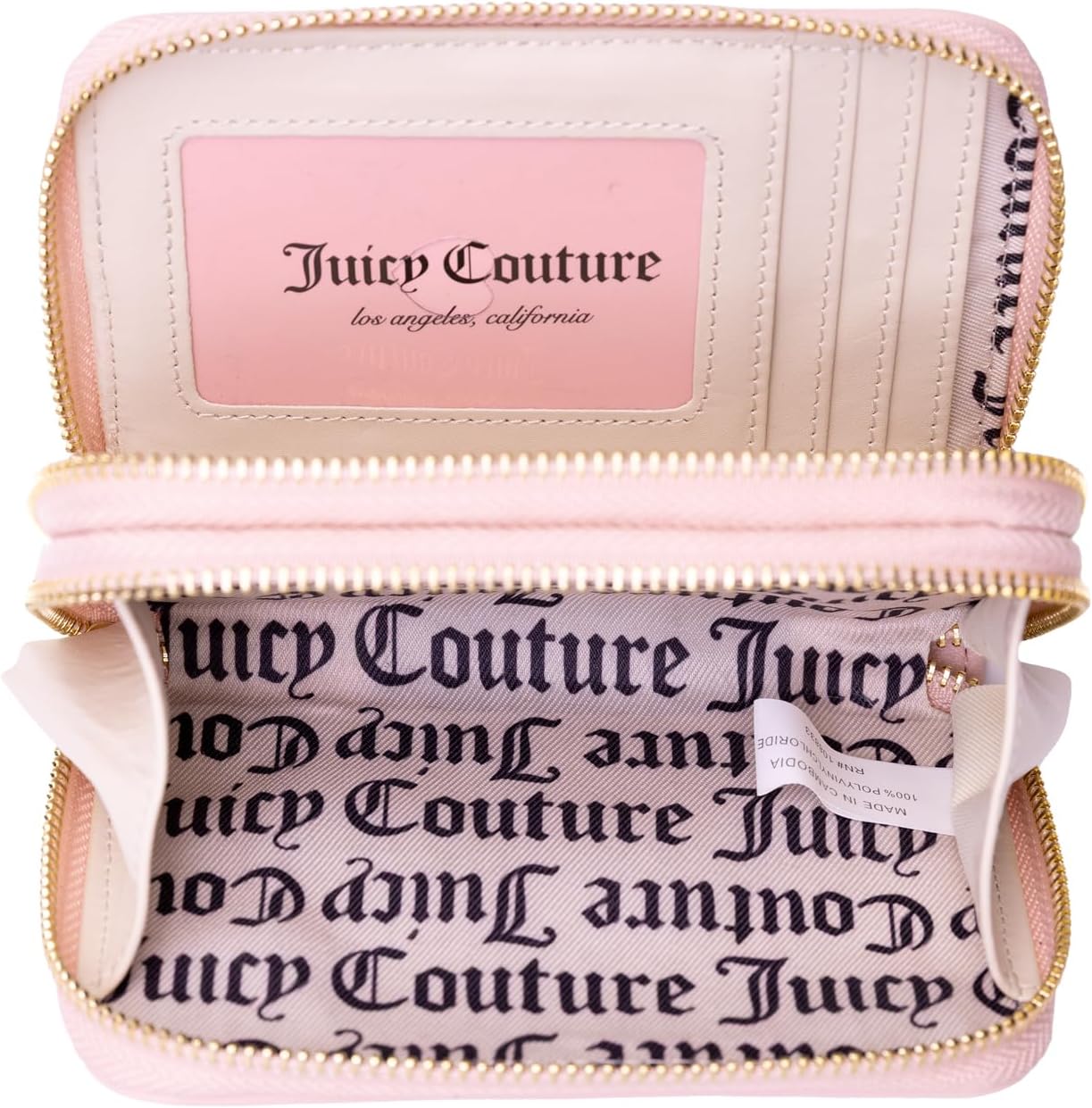 HOTJuicy Couture Women's State of My Heart Wallet with Zip Closure, Stylish & Functional Accessory for Cards