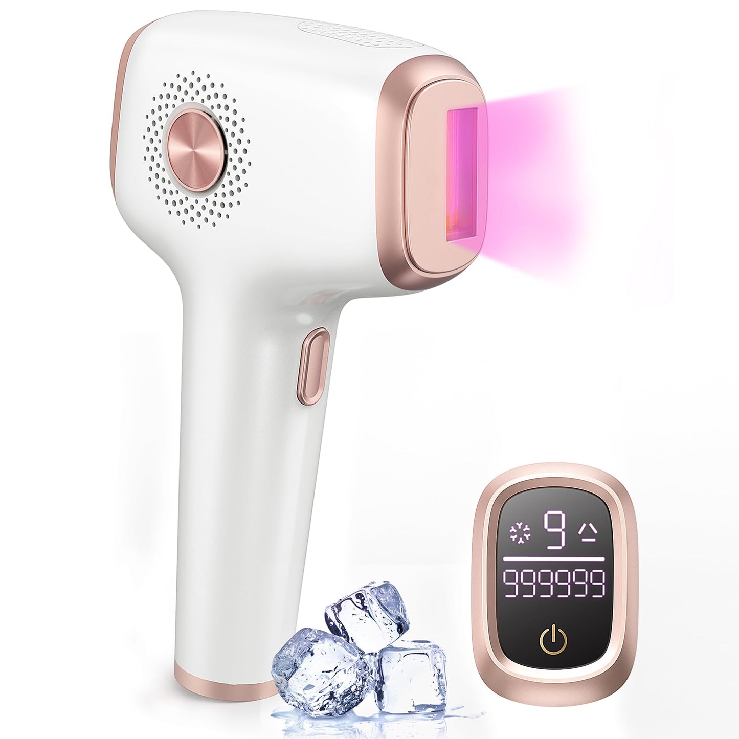 HOTINNZA IPL Hair Removal with Ice Cooling Care Function for Women,Long-Lasting Results,999,999 Flashes Painless Hair Removal, Hair Removal Device for Armpits Legs Arms Bikini Line