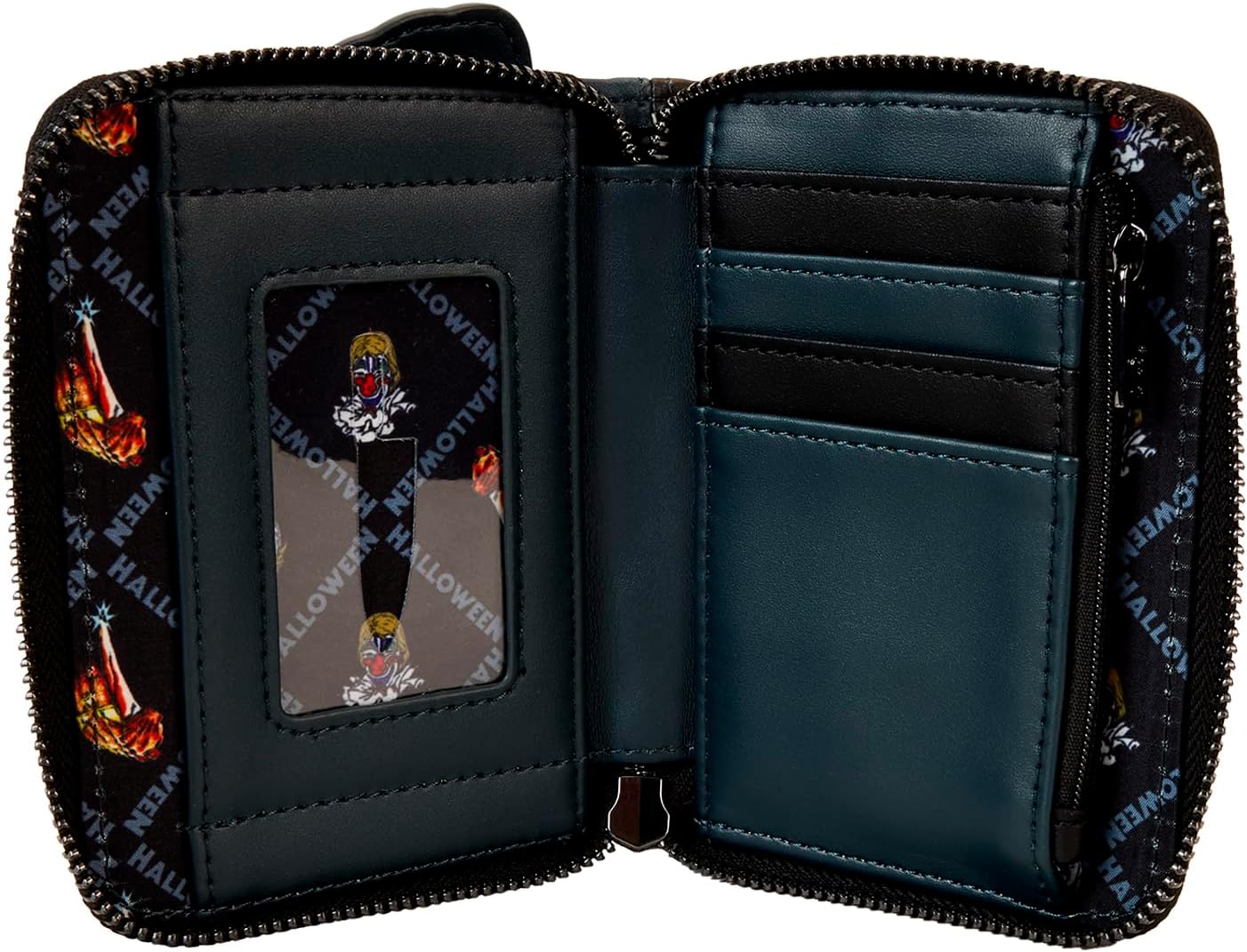 HOTLoungefly Halloween Michael Myers Jack-O'-Lantern Glow Zip Around Wallet