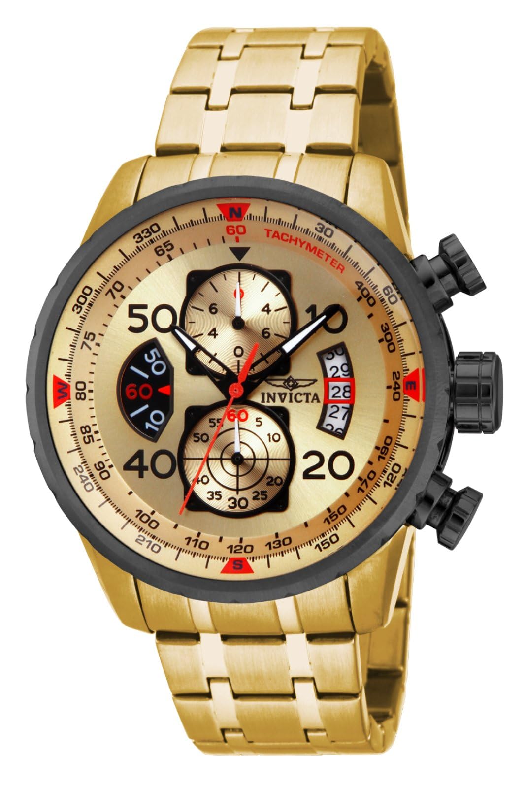 HOTInvicta Men's Aviator Analog Display Japanese Quartz Watch