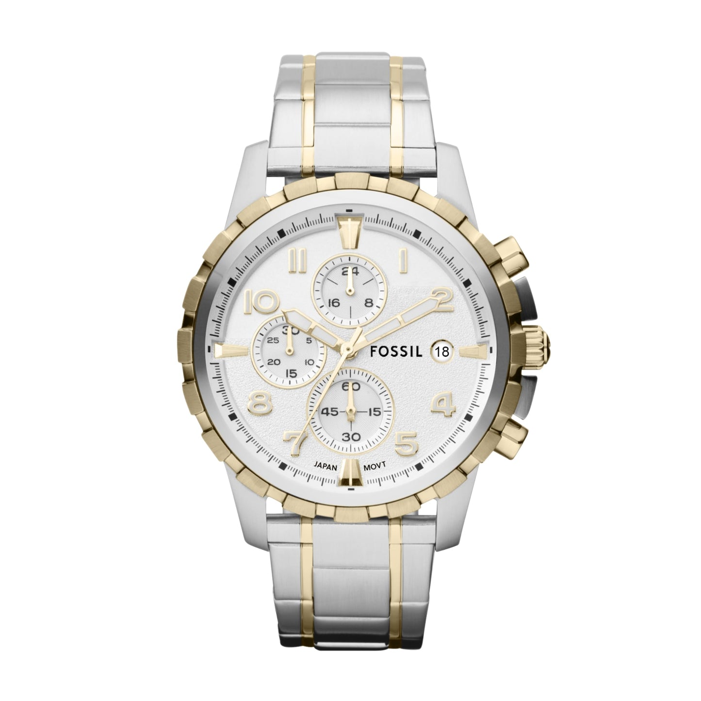 HOTFossil Men's Watch, Dean Quartz Stainless Steel Chronograph Watch for Men