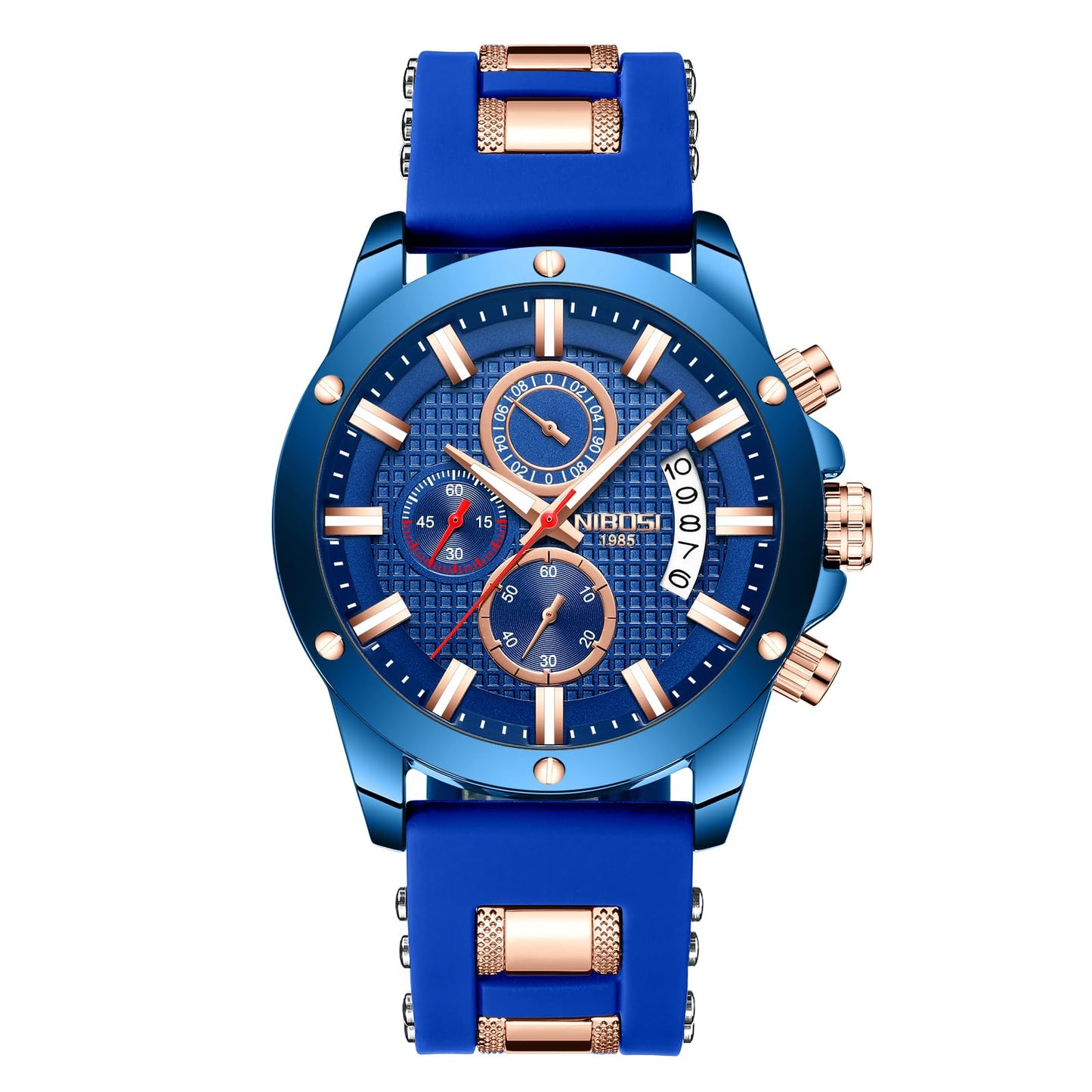HOTNIBOSI Watches for Men Waterproof Chronograph Mens Watches Analog Quartz Big Face Classic Stylish Fashion Casual Designer Luminous Waterproof Business Work Wrist Watch Elegant Gift for Men