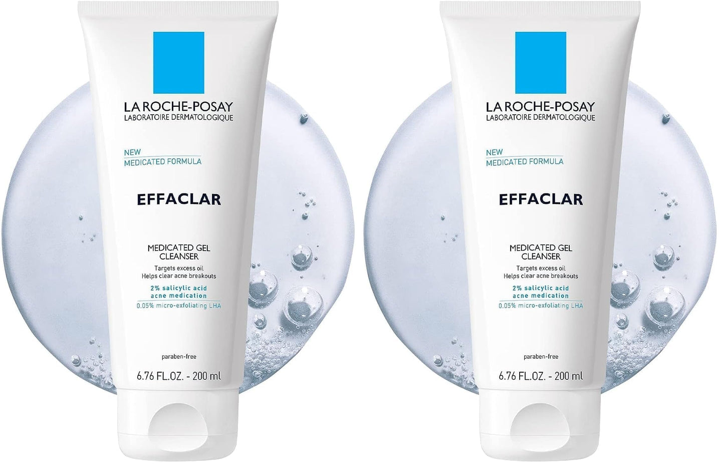 HOTLa Roche-Posay Effaclar Medicated Gel Cleanser, 2% Salicylic Acid Cleanser + LHA + Glycerin, Foaming Acne Face Wash, Helps Clear & Prevent Acne Breakouts, Oil Free, Targets Excess Oil