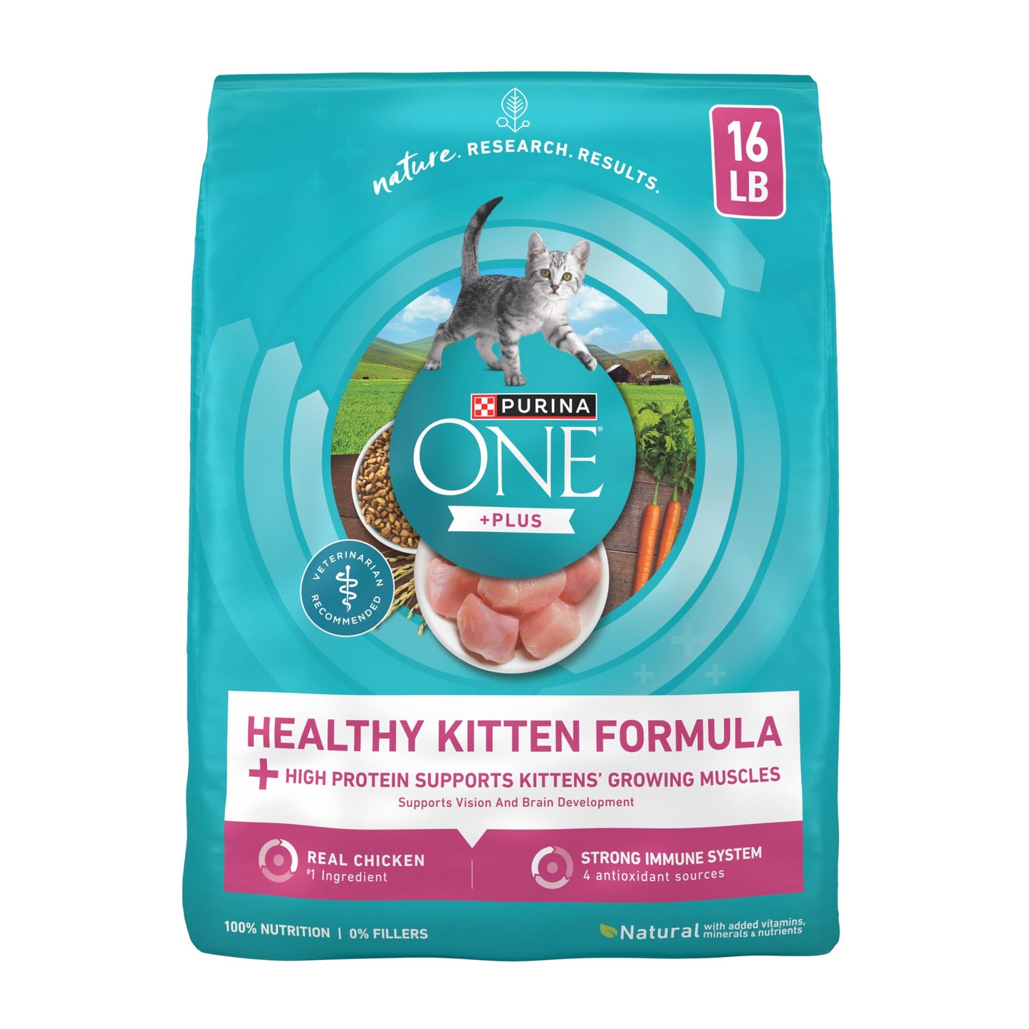 HOTPurina ONE High Protein, Natural Dry Kitten Food, +Plus Healthy Kitten Formula - 7 lb. Bag