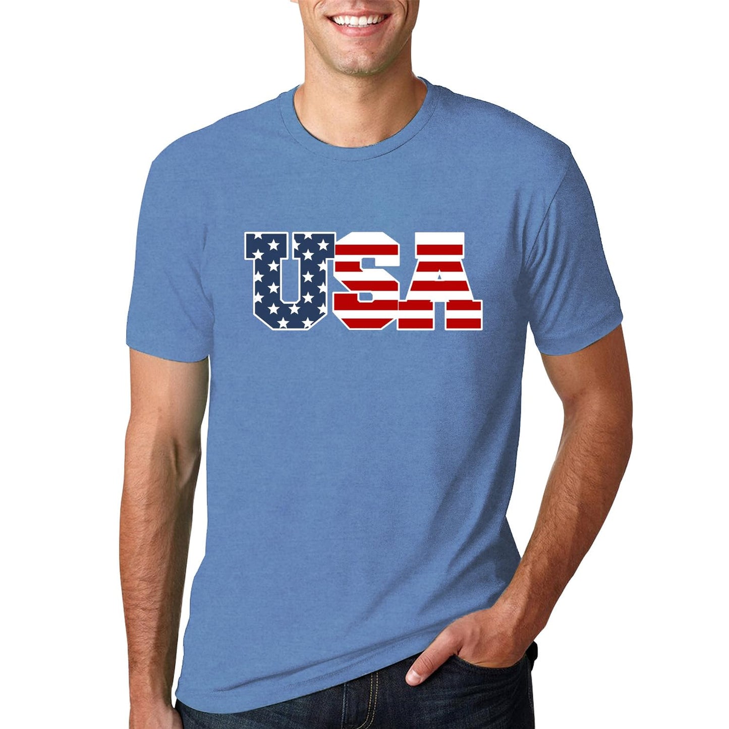 HOTSUWATOIN USA 4th of July Shirts for Men American Flag Short Sleeve Patriotic Independence Day Tee Top