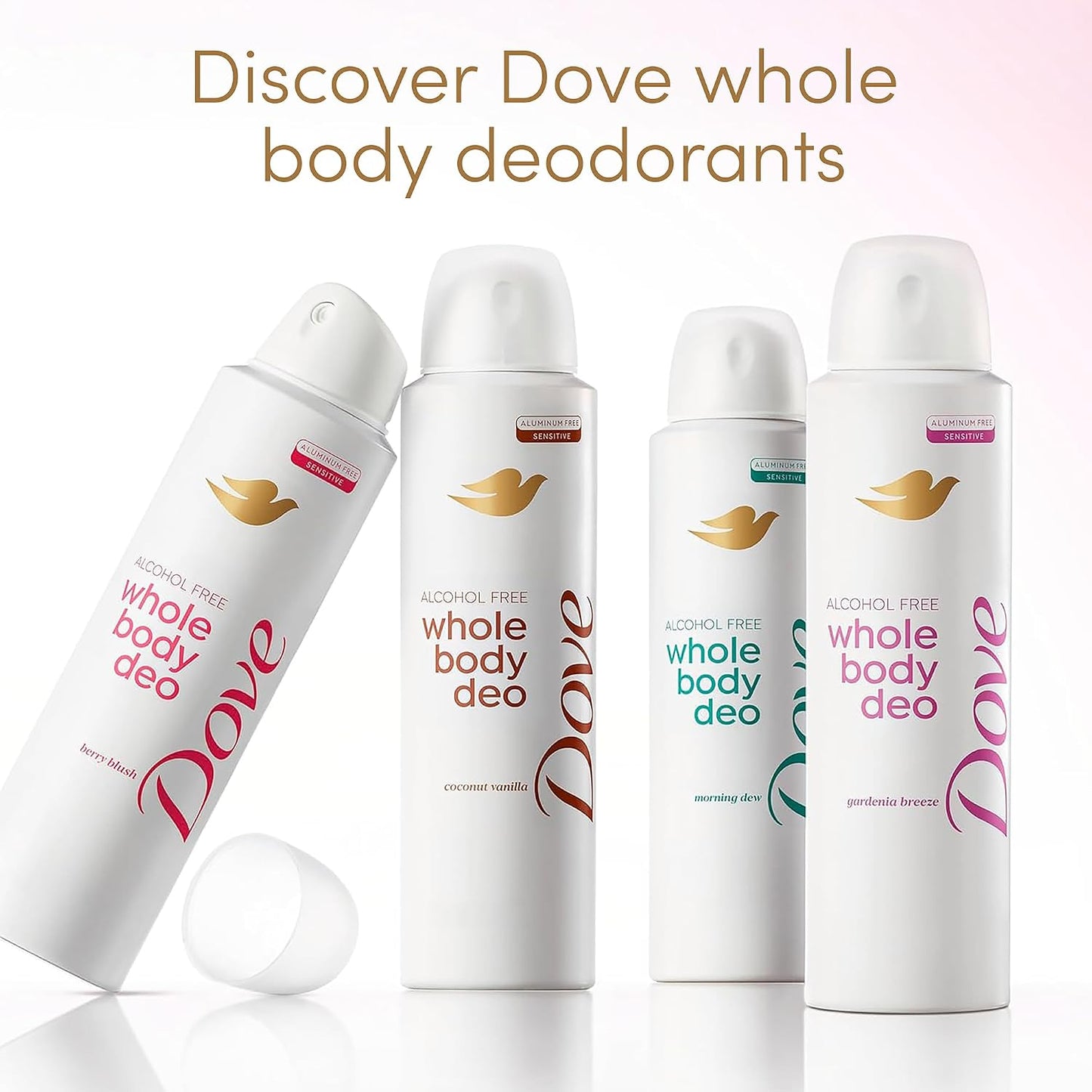 HOTDove Whole Body Deodorant Spray for Women, Alcohol Free, Scent: Coconut Vanilla, 4 oz