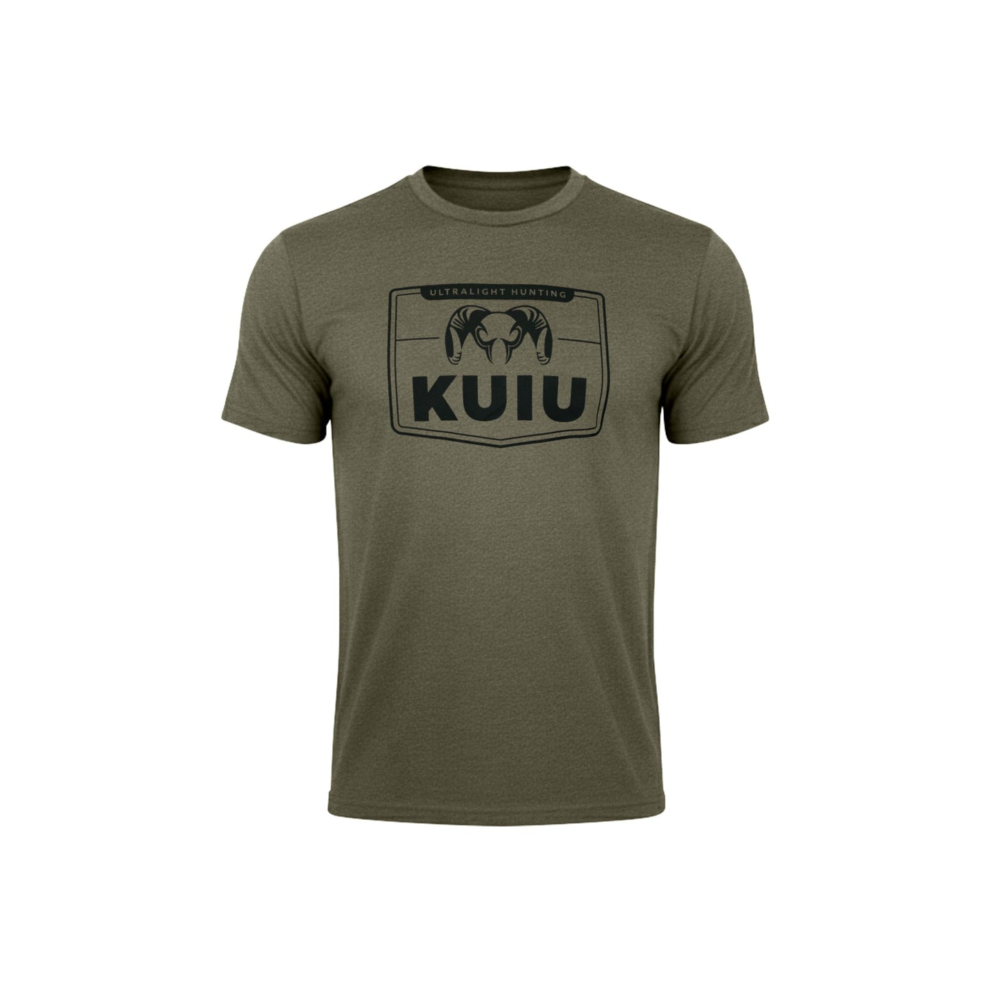 HOTKUIU Logo Sign T-Shirt for Men – Lightweight Cotton Polyester Hunting Tee – Soft, Durable Standard Fit Crew Neck